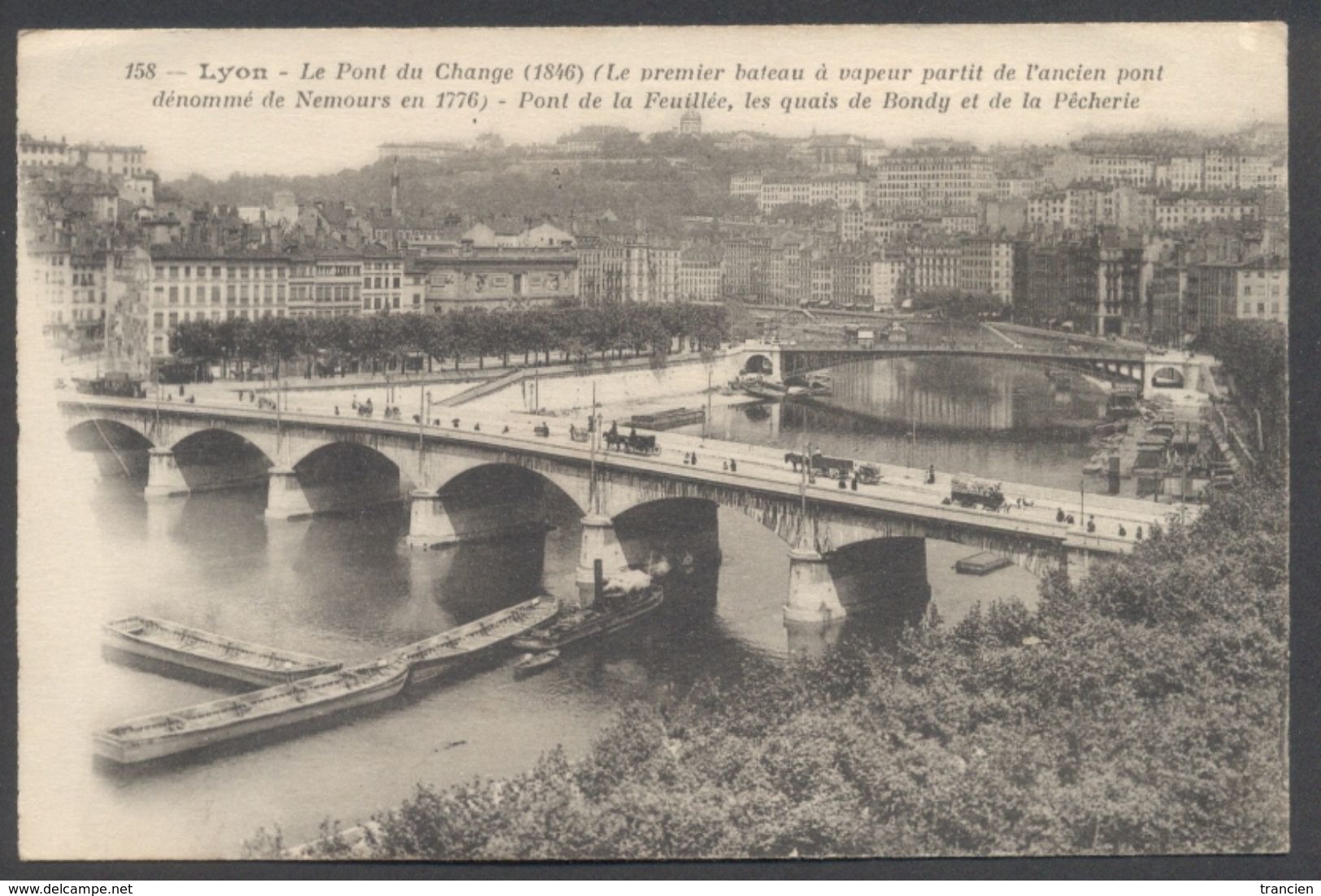 Lyon - Le Pont Du Change.... Pont De La Feuillée Quai Bondy..... - Voir 2 Scans - Andere & Zonder Classificatie