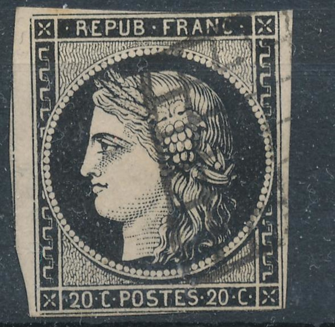 N°3 AVEC VOISIN GRILLE 1849. - 1849-1850 Ceres