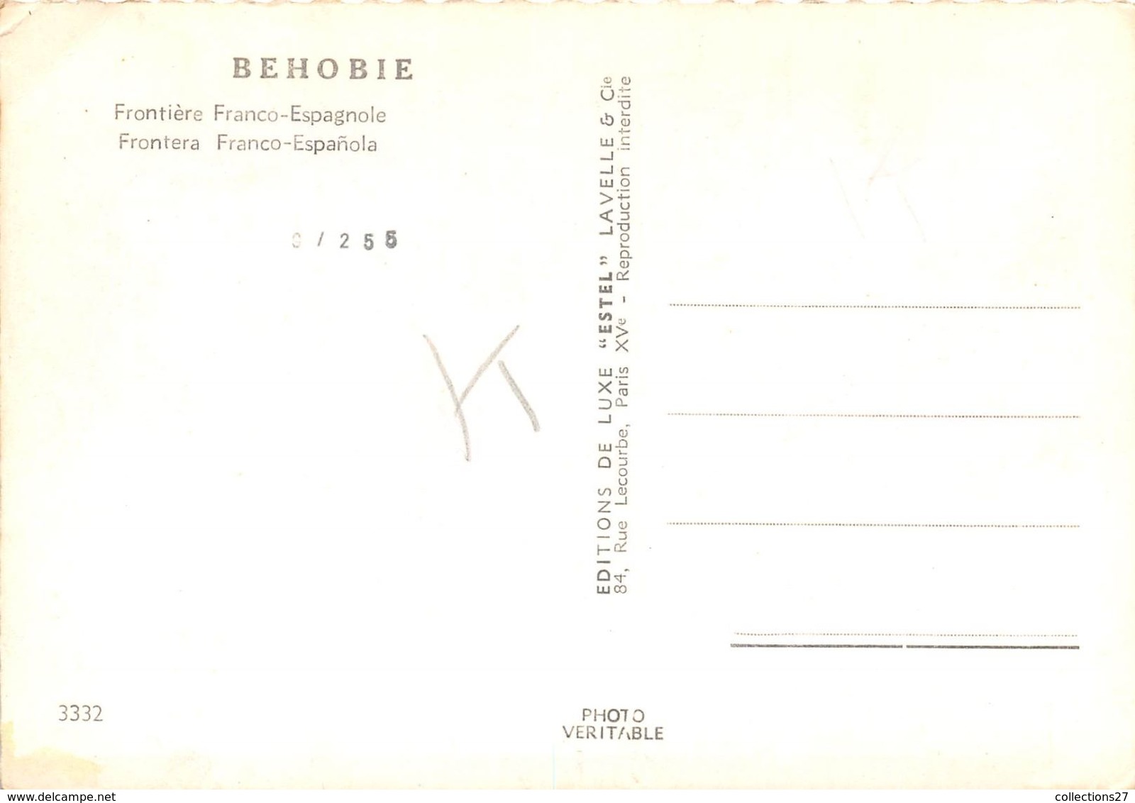 64-BEHOBIE- FRONTIERE FRANCO-ESPAGNOLE - Béhobie