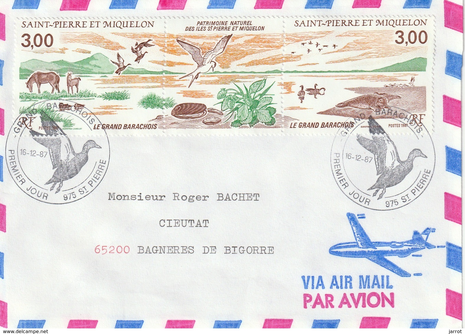 lot de 15 enveloppes voyagées de 1987