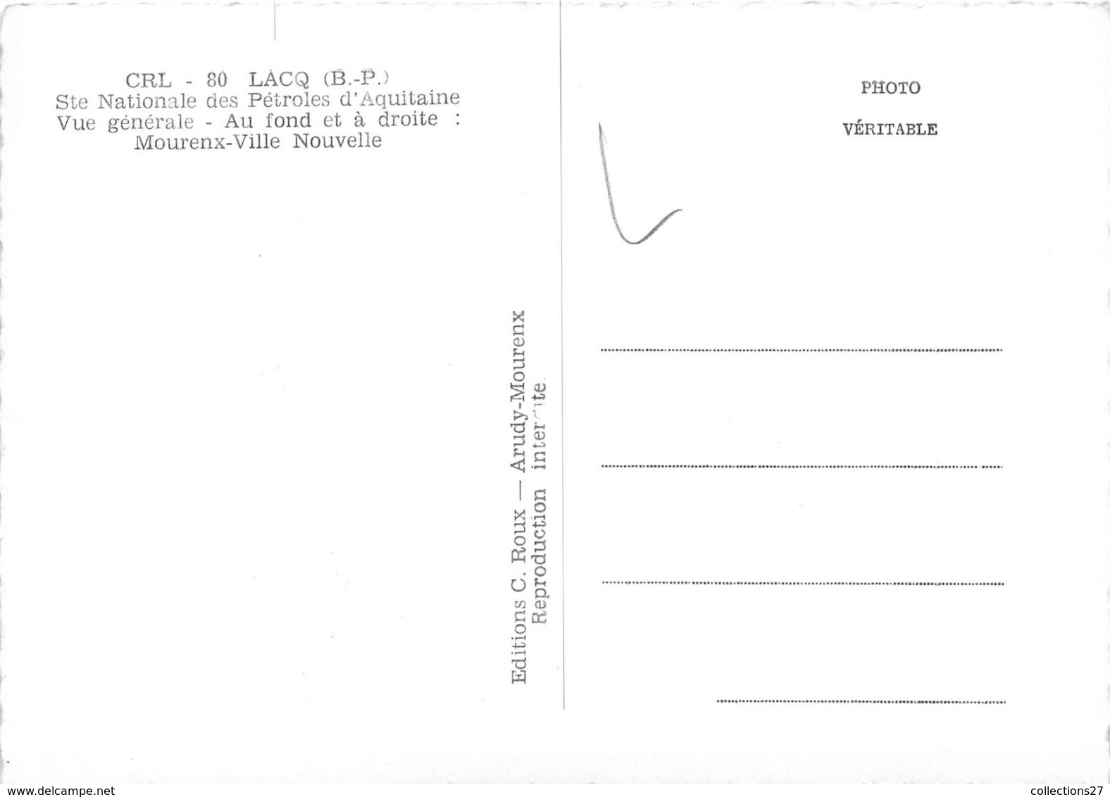 64-LACQ- VUE GENERALE STE NATIONALE DES PETROLES D'AQUITAINE - Lacq