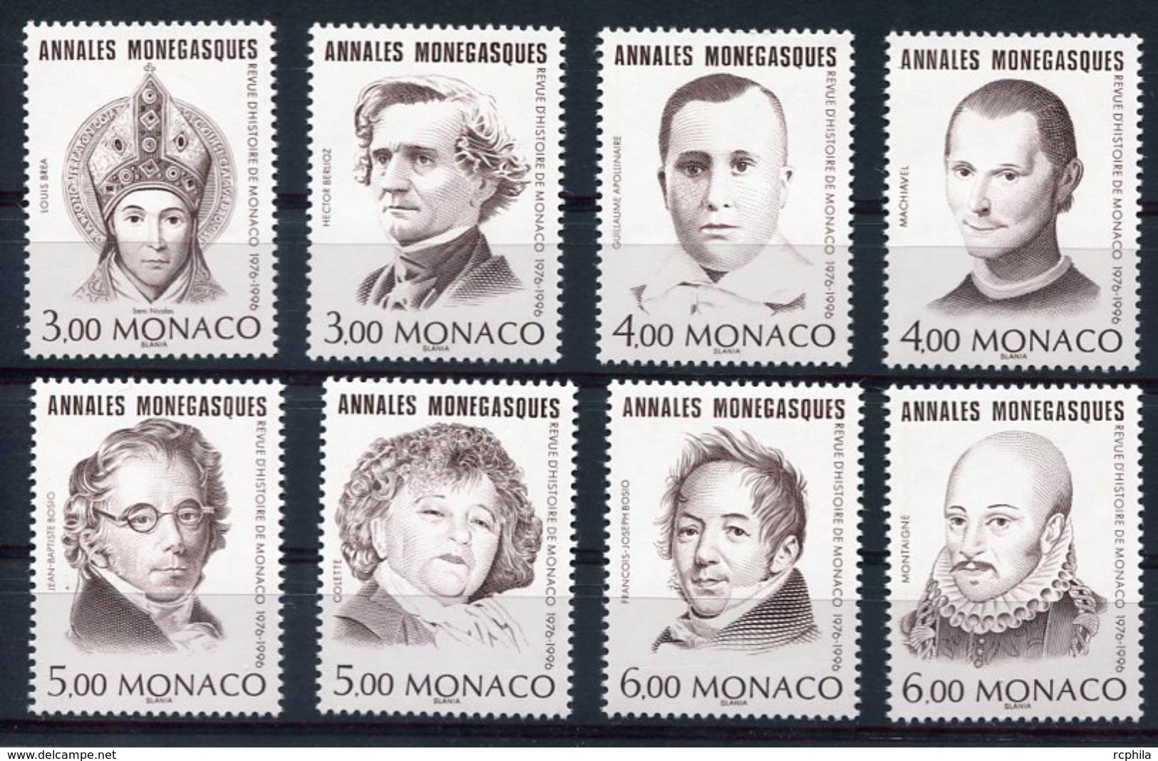 RC 8059 MONACO 2041 / 2048 PERSONNAGES CÉLÈBRES PROVENANT DU BLOC 1996 NEUF ** MNH TB - Neufs