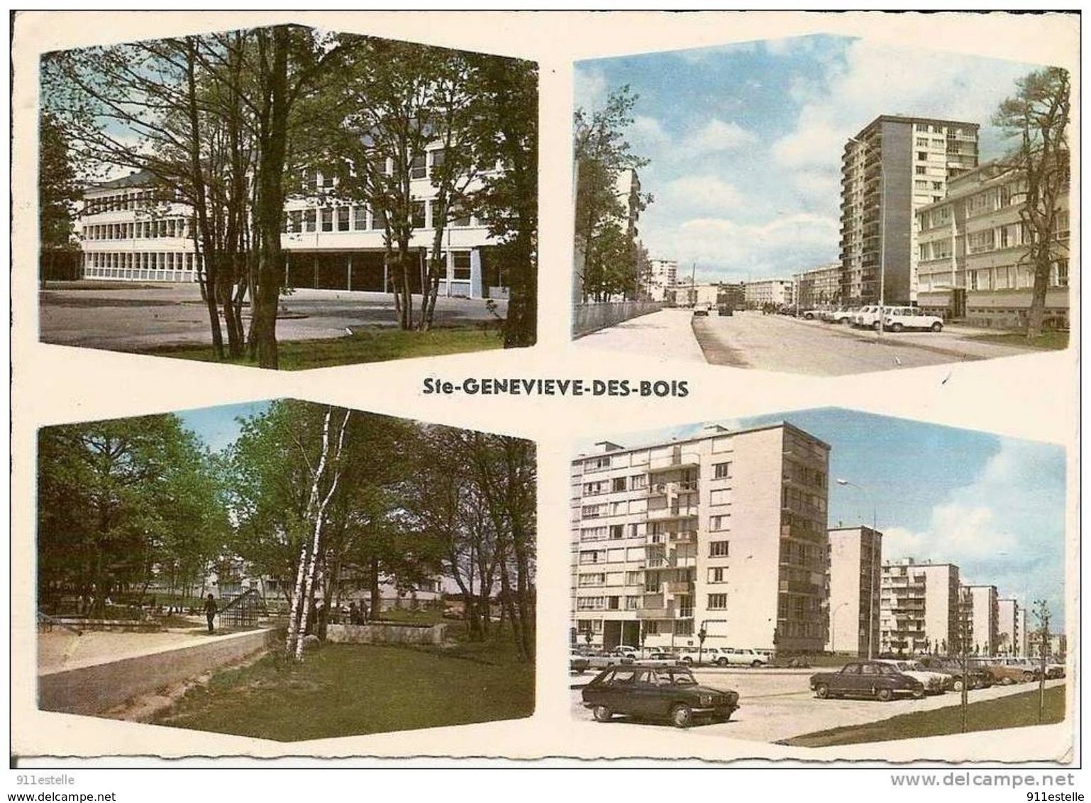 91 SAINTE  GENEVIEVE DES  BOIS  - Divers Aspects De La Ville( VOITURE  1 Panhard ,1 R16) - Sainte Genevieve Des Bois