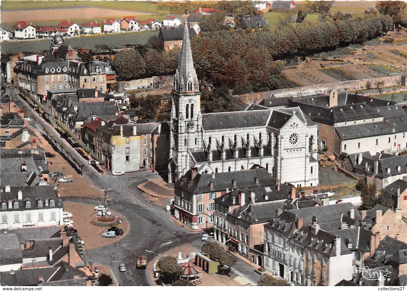 64-OLORON-SAINTE-MARIE- L'EGLISE NOTRE DAME VUE AERIENNE - Oloron Sainte Marie