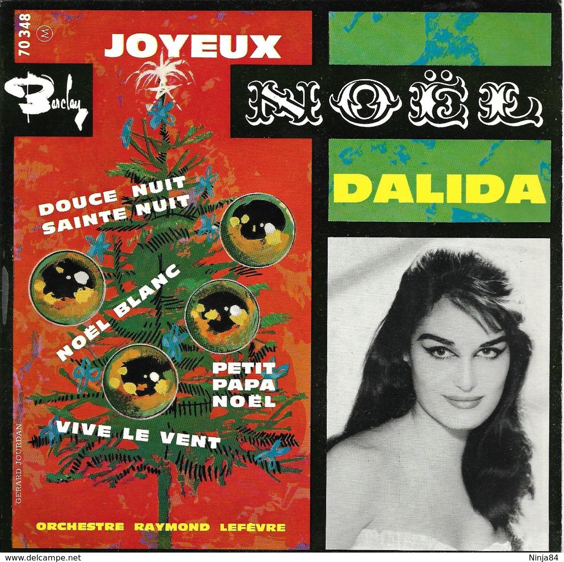 EP 45 RPM (7")  Dalida  "  Joyeux Noël  " - Navidad