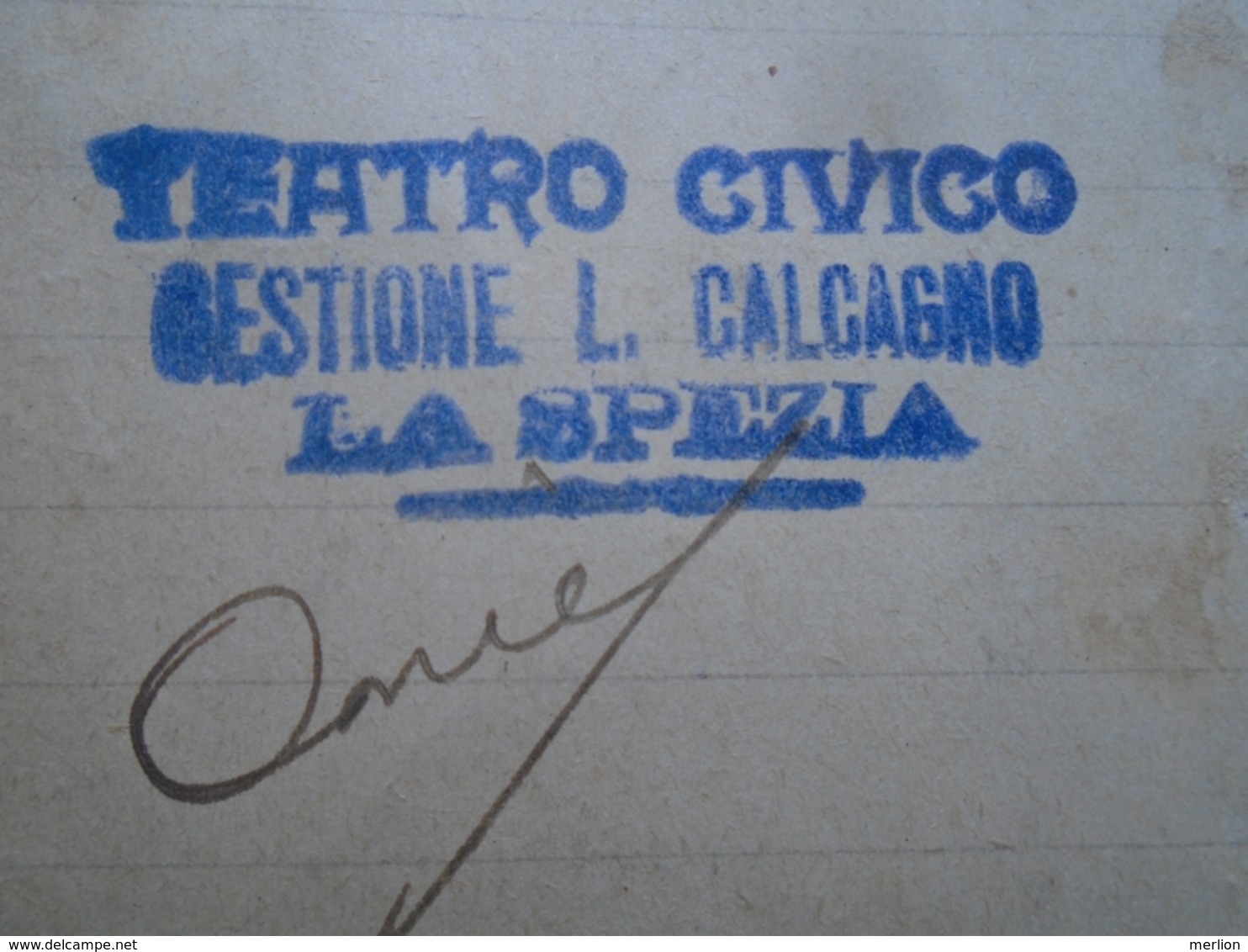 PR16.3  Italia  LA SPEZIA Fed. Nazionale ZOOFILA- Teatro Civico- Asoc. Fascista Adetti  Singature,autograph  1933 - Altri & Non Classificati