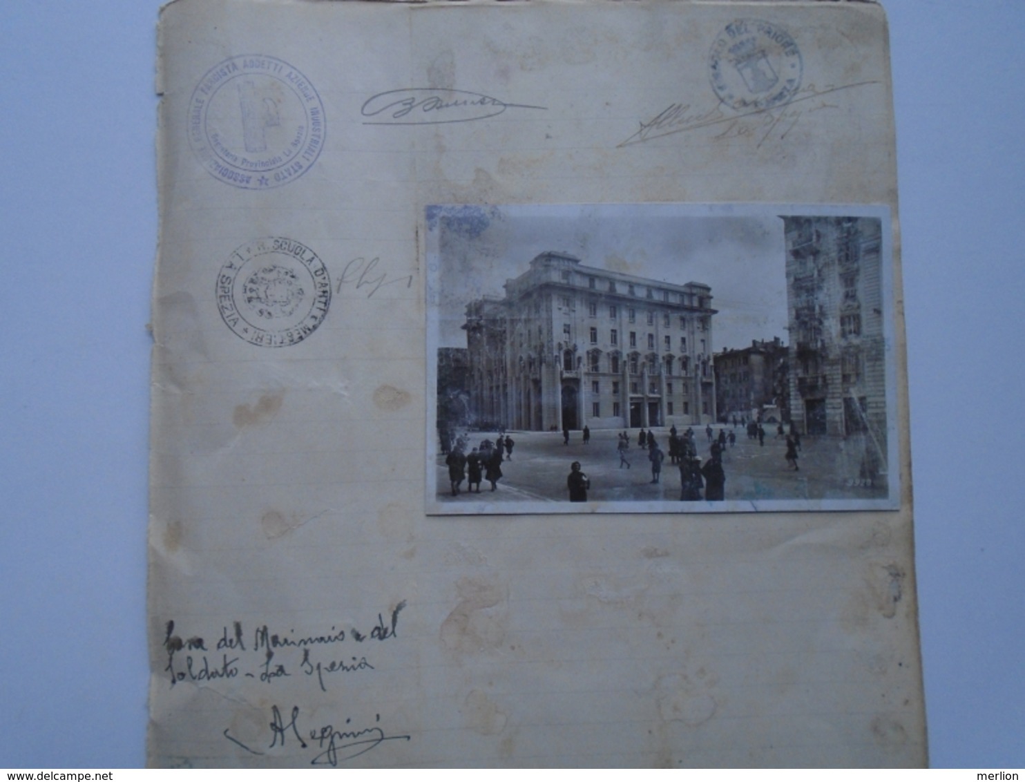 PR16.3  Italia  LA SPEZIA Fed. Nazionale ZOOFILA- Teatro Civico- Asoc. Fascista Adetti  Singature,autograph  1933 - Altri & Non Classificati