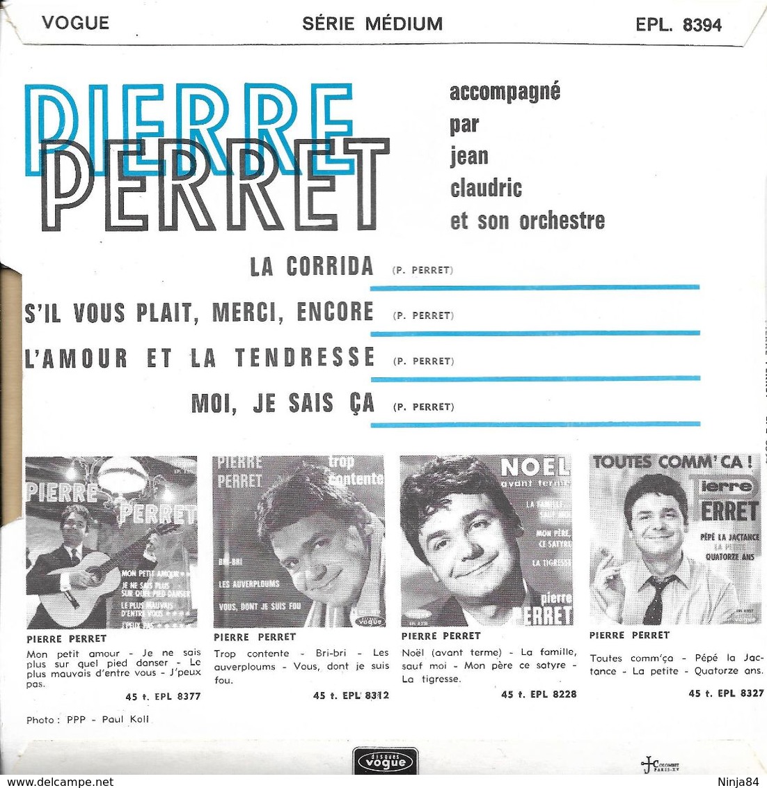 EP 45 RPM (7")  Pierre Perret  "  La Corrida  " - Other - French Music