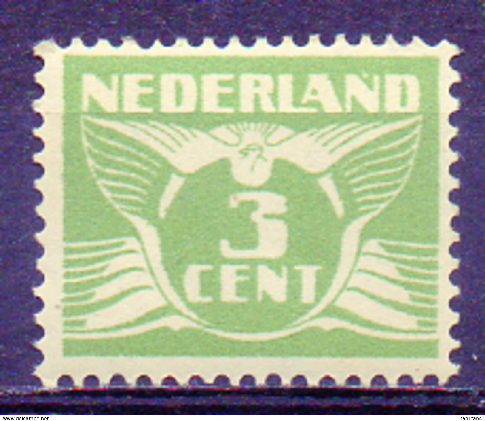 PAYS-BAS - (Royaume) - 1924-27 - N° 136 - 3 C. Vert-jaune - (Chiffre) - Unused Stamps