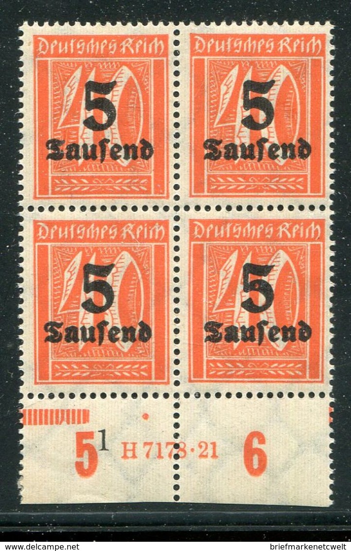 Deutsches Reich / 1923 / 4er-Block ** Mit Hausauftragsnummer (4/034) - Ungebraucht