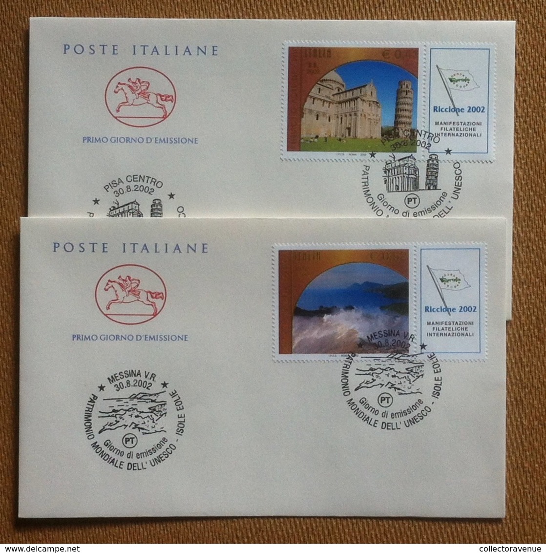 FDC Cavallino - Italia Repubblica 2002 - Patrimonio Mondiale UNESCO - 2 NVG - Non Classificati