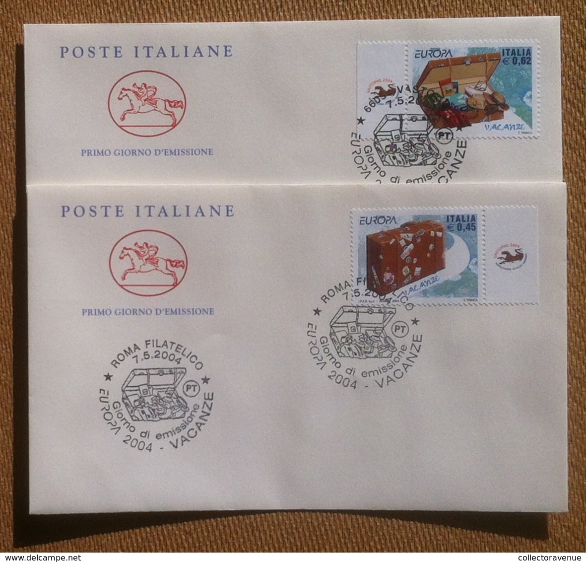 FDC Cavallino - Italia Repubblica 2004 - Europa - Vacanze - 2 NVG - Non Classificati