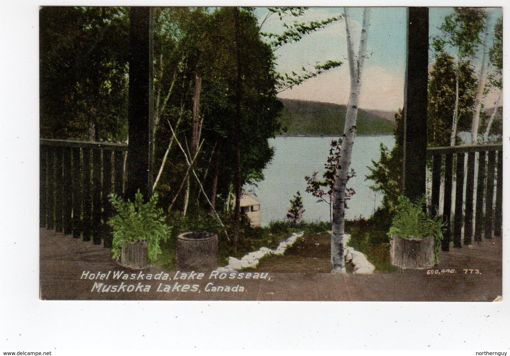 LAKE ROSSEAU, Ontario, Canada, Hotel Waskada, Muskoka Lakes, Pre-1920 Postcarcd,  Muskoka County - Muskoka
