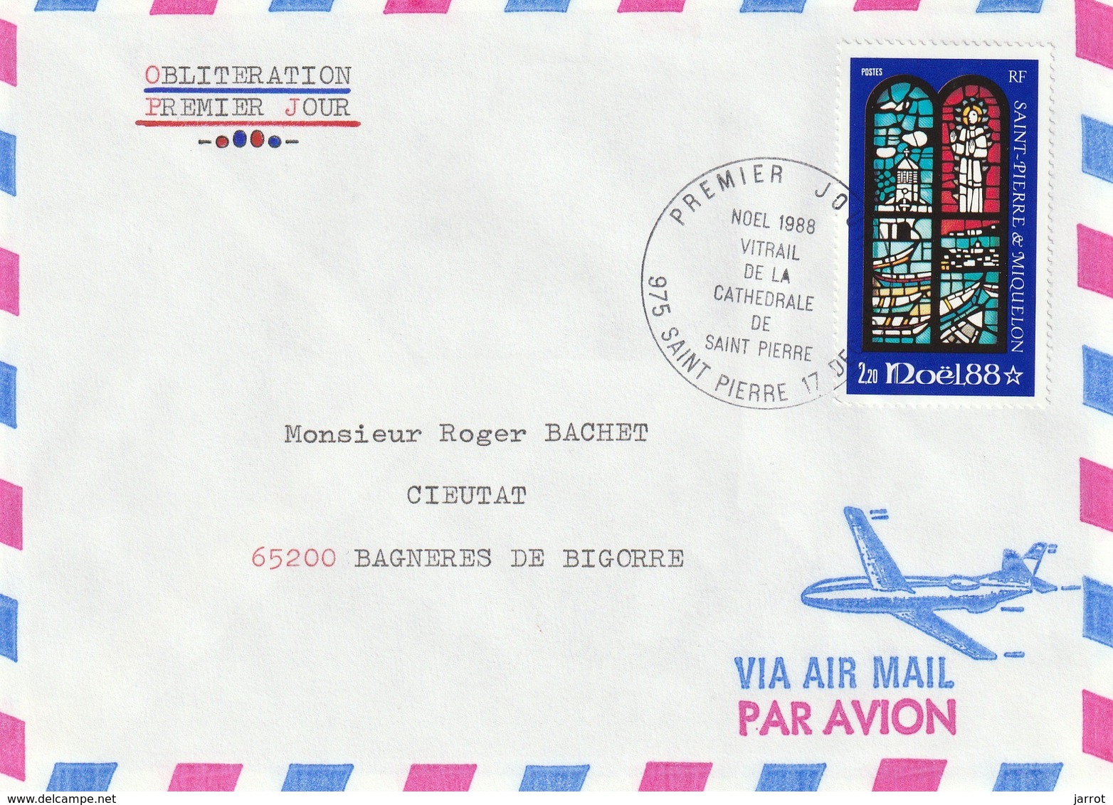 Lot de 12 lettres voyagées dont PA de 1989