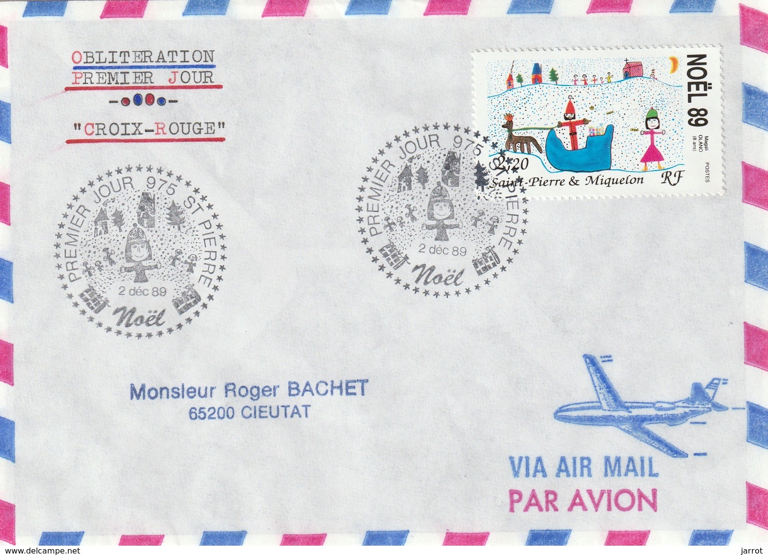 Lot de 12 lettres voyagées dont PA de 1989