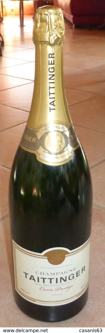 BOUTEILLE FACTICE - CHAMPAGNE - TAITTINGER   -  CUVEE PRESTIGE BRUT - REIMS  ( Magnum De 3 L  ) - Champagne & Schuimwijn