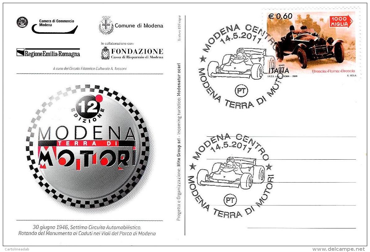 [MD1285] CPM - MODENA - 12° EDIZIONE MODENA TERRA DI MOTORI - CON ANNULLO 14.5.2011 - Non Viaggiata - Altri & Non Classificati