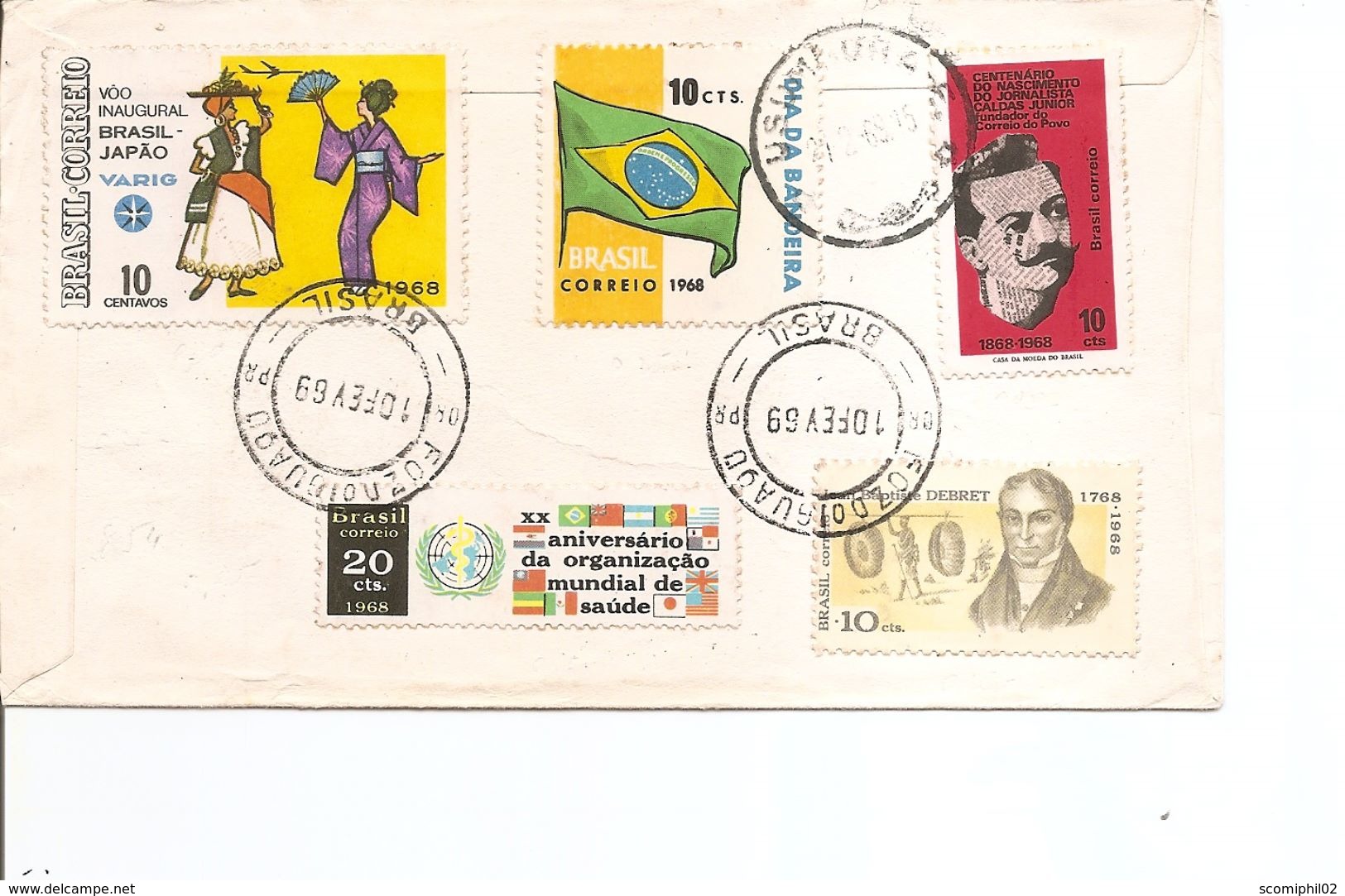 Brésil ( Lettre Premier Jour De 1968de MinasGerais Vers Le Burundi à Voir) - Covers & Documents