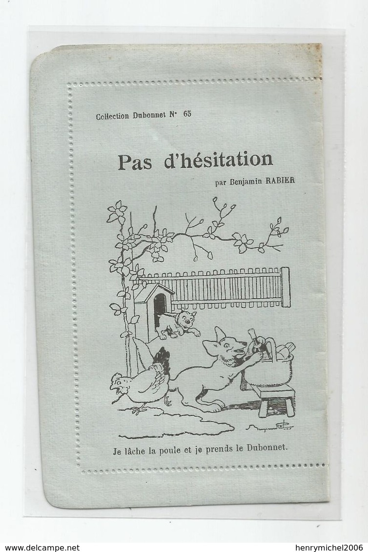 Illustrateur Rabier Carte Lettre Pas D'hésitation  Collection Dubonnet N65 Pub Vin - Rabier, B.