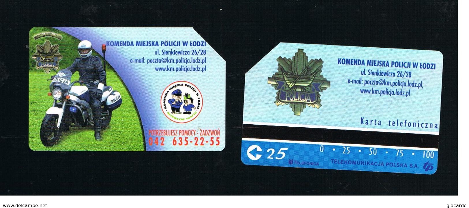 POLONIA (POLAND) - TP  - POLICE, LODZ  - USED - RIF. 10245 - Polizei