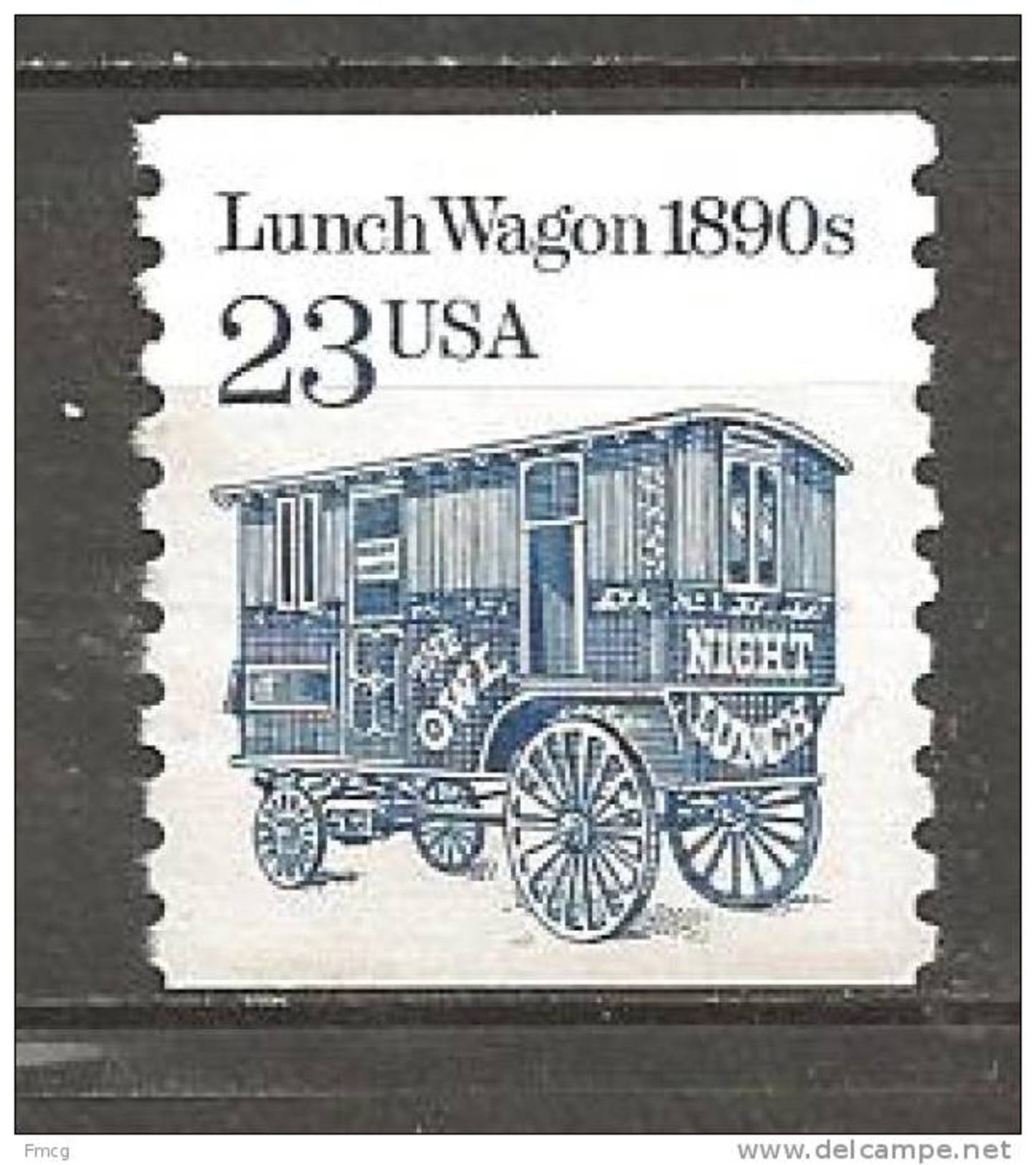 1991 Transportation Coil 23 Cents Lunch Wagon Coil Mint Never Hinged - Unused Stamps