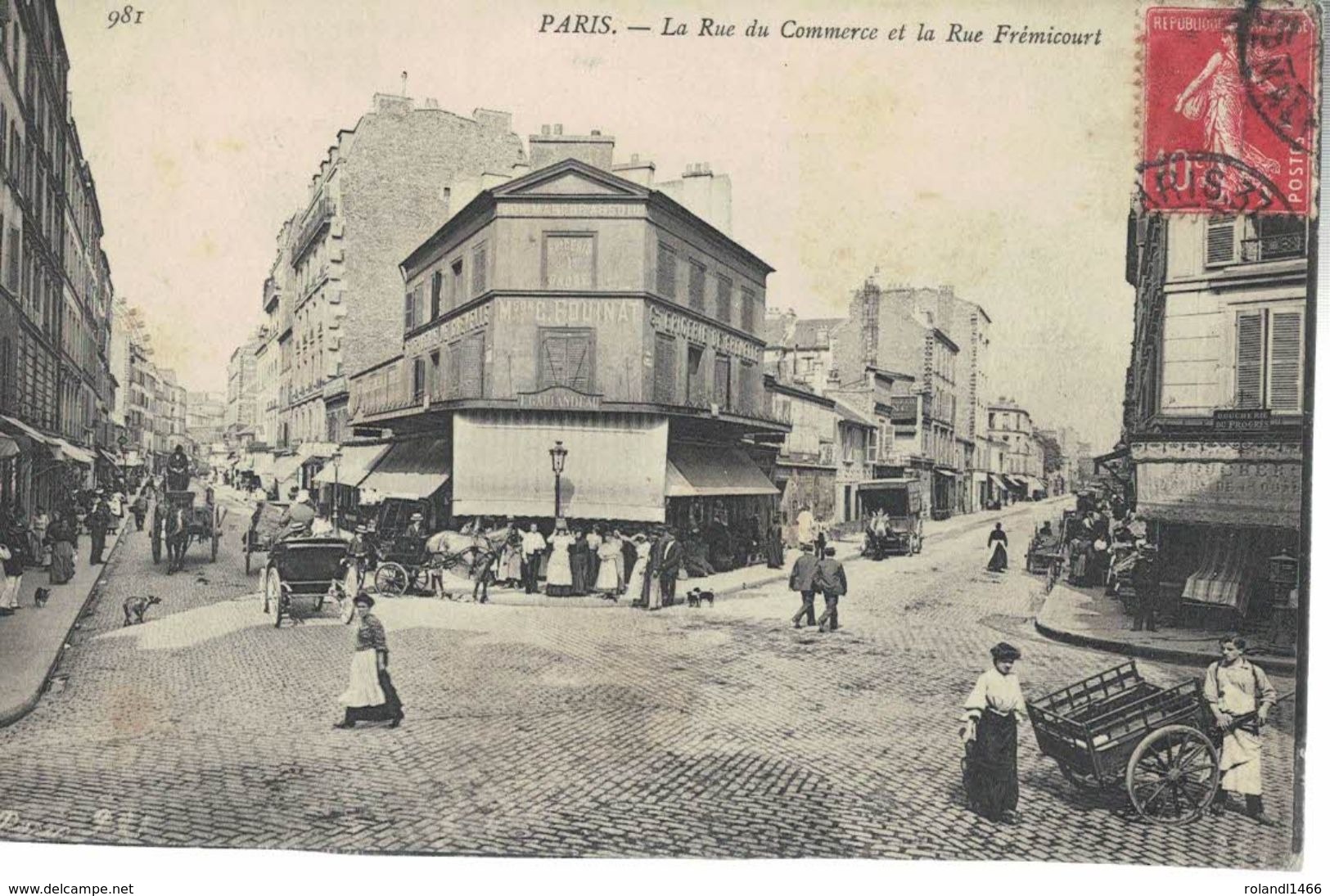 75015 La Rue Du Commerce Et La Rue Fremicourt - Arrondissement: 15