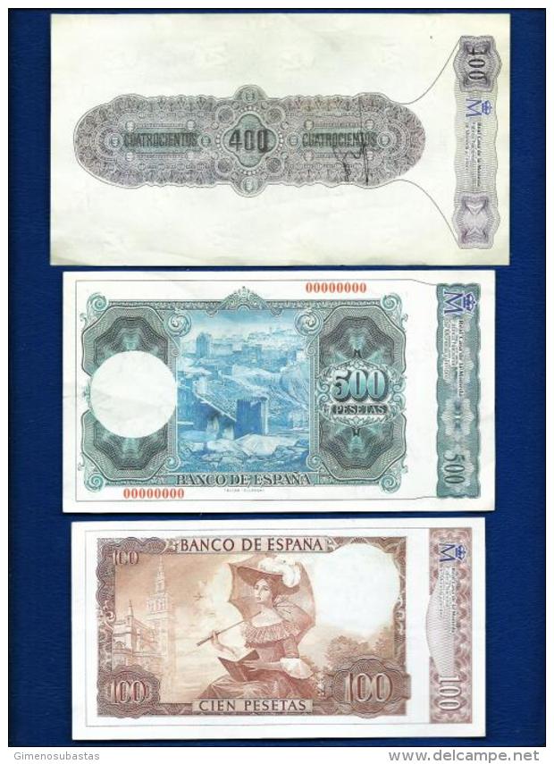 Facsimil  (3 Billetes De Espa&ntilde;a) - Specimen