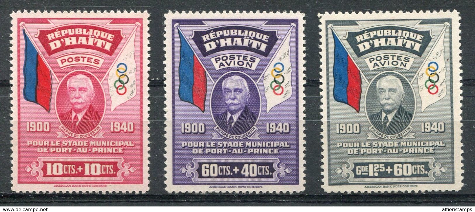 1939. - HAITI - OLYMPIA-  RARE SET  - 3  VAL. - M.N.H.-LUXE ! - Haiti