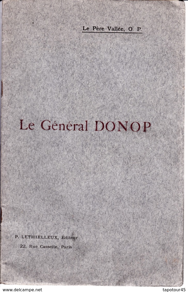 C 3)  Livre A La Gloire Du Général Donop   (Format 23 X 15) 30 Pages - Français