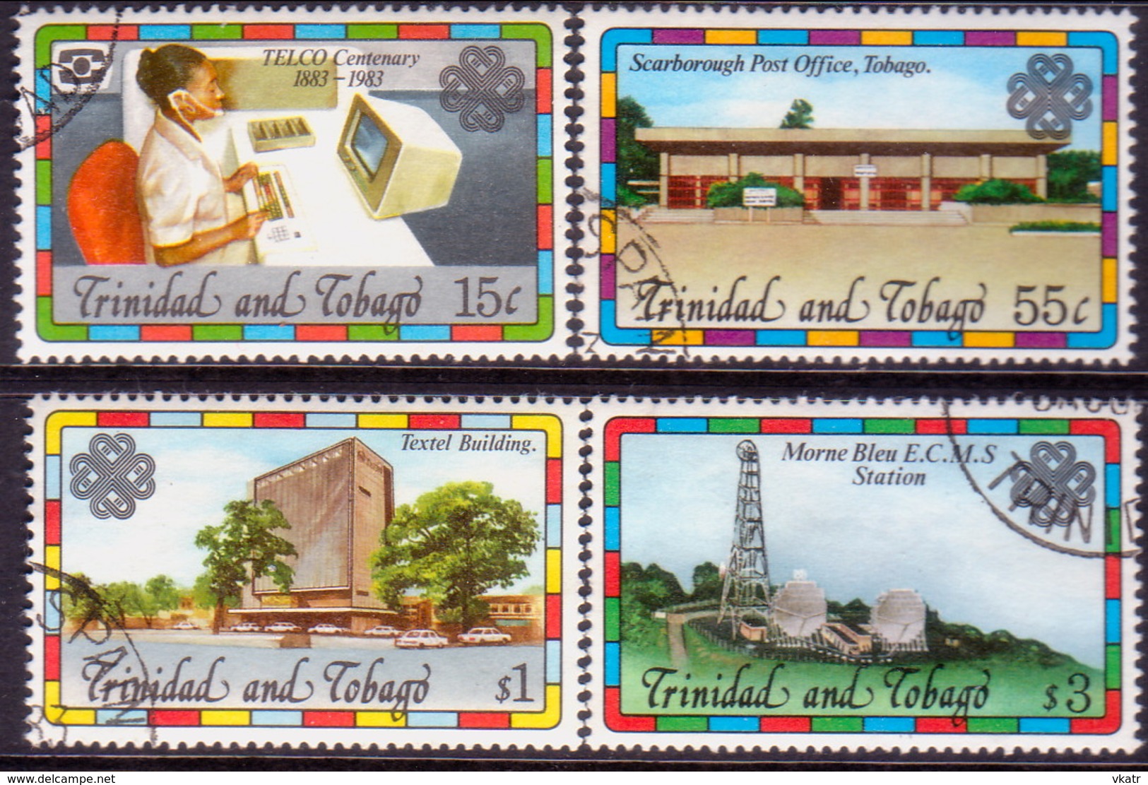 TRINIDAD & TOBAGO 1983 SG #627-30 Compl.set Used World Communication Year - Trindad & Tobago (1962-...)