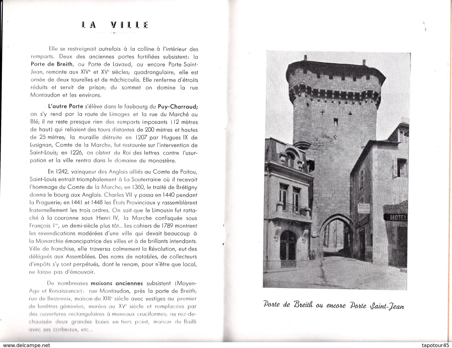 (Cl 2)   Livre  La Souterraine Et Bridiers    (Format 23 X 15) 8 Pages - Limousin