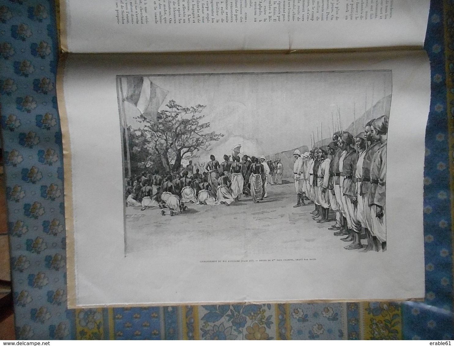 LE TOUR DU MONDE 1894 N° 1755 DAHOMEY ZAGNANADO PALAIS FETICHE AOUANDJI TOHOUE GOHO OUEMETON ROI AGOLIAGBO CARTE