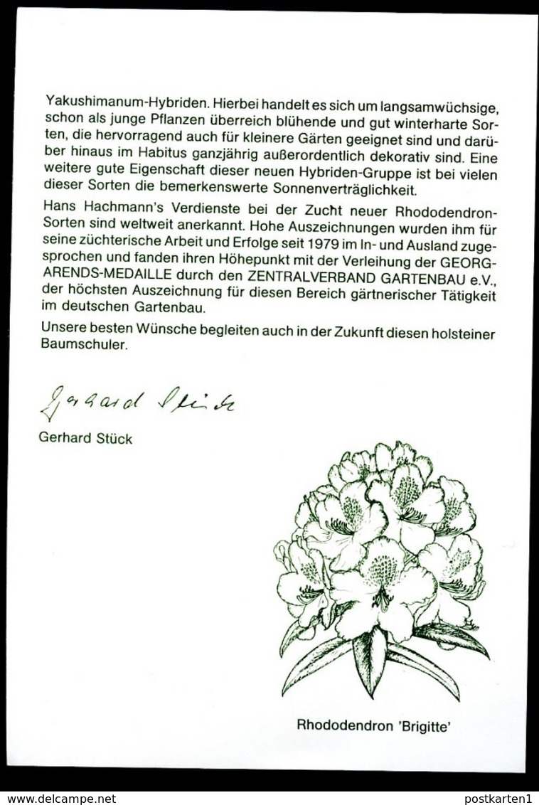 Bund PU113 D2/005 Privat-Umschlag RHODODENDRON Augsburg 1987 - Sonstige & Ohne Zuordnung