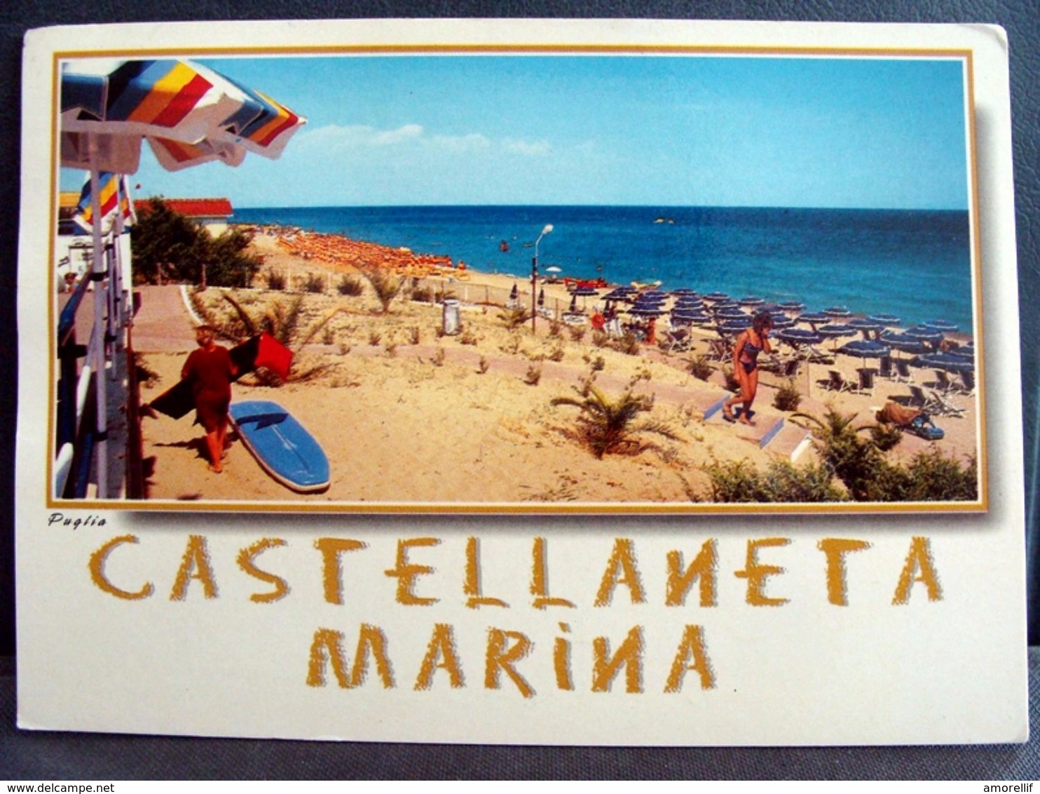 (FG.H25) CASTELLANETA MARINA - LA SPIAGGIA Animata (TARANTO) VIAGGIATA - Taranto