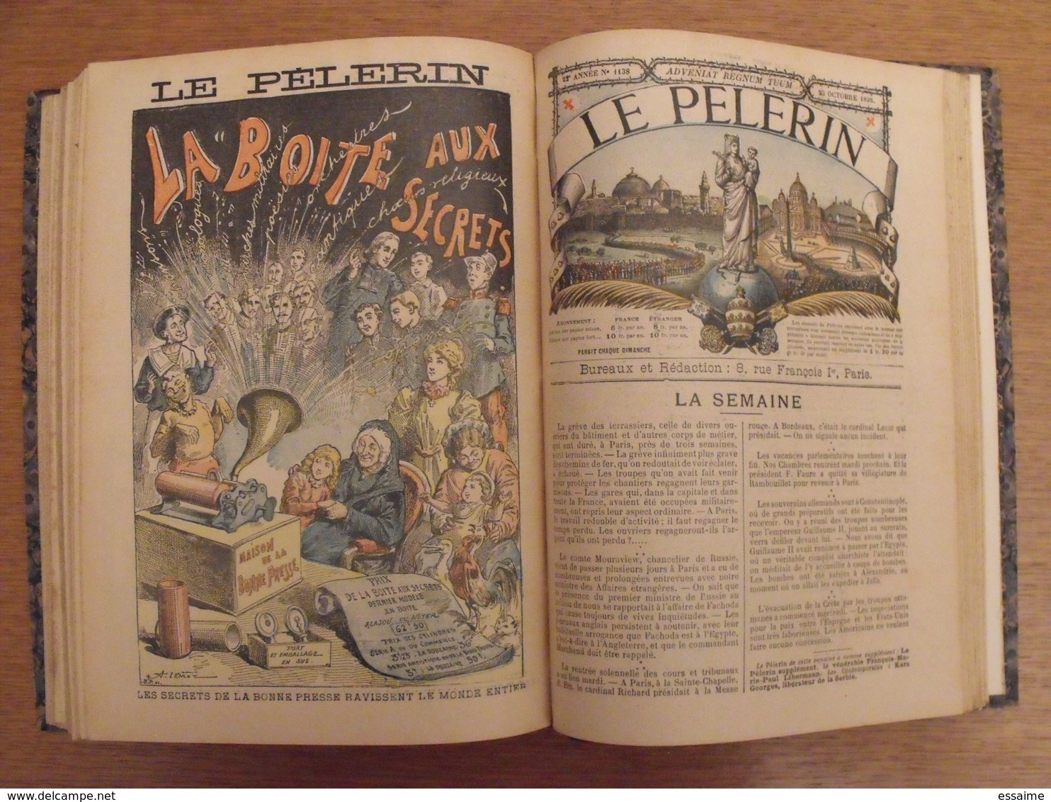 Recueil Reliure 1898. Le Pélerin. La Bonne Presse. Nombreuses Illustrations Couleurs - 1801-1900