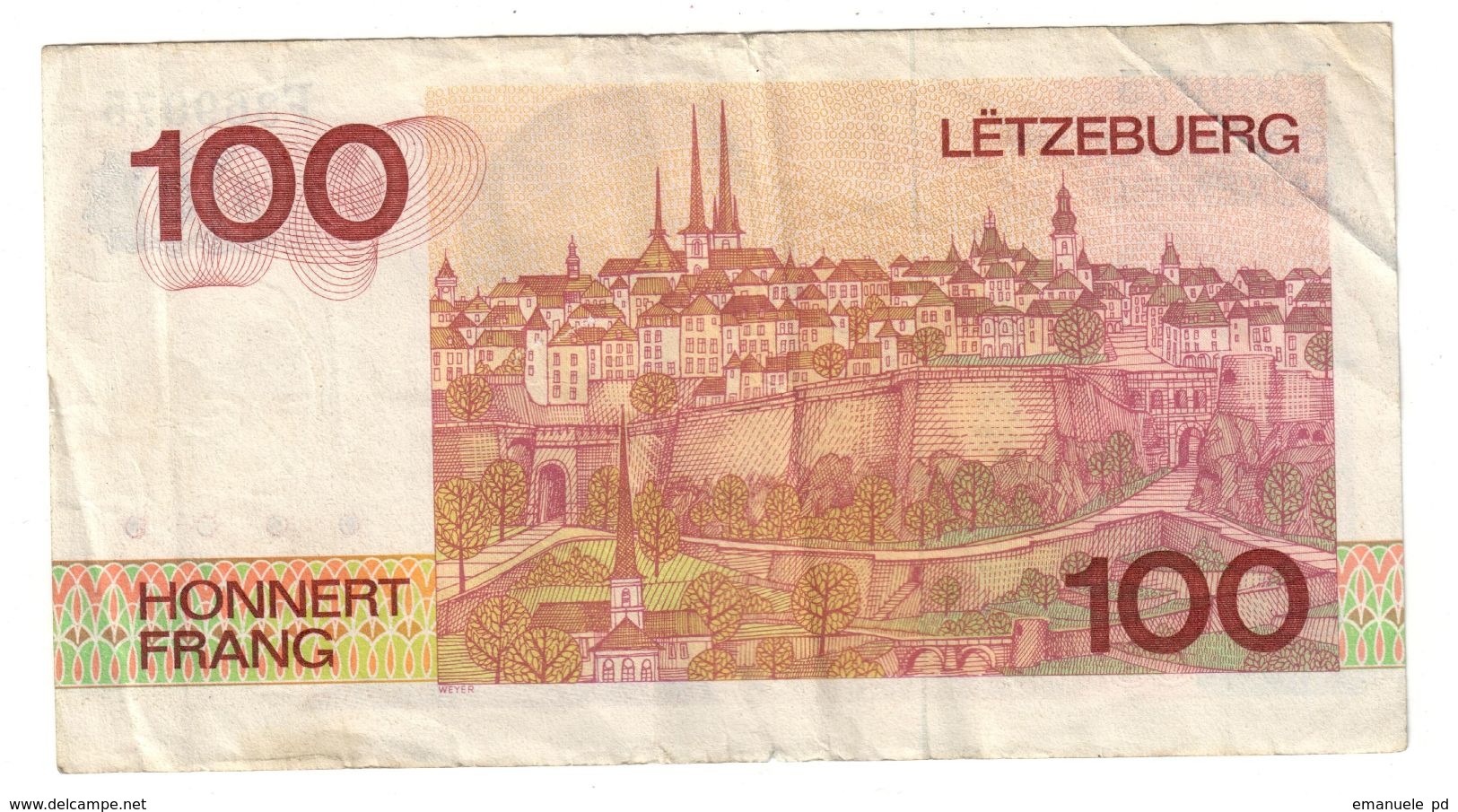 Luxembourg 100 Francs 14/08/1980 - Lussemburgo