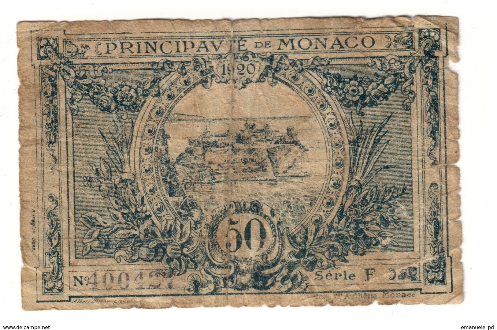 Monaco 50 Centimes 1920 - Monaco