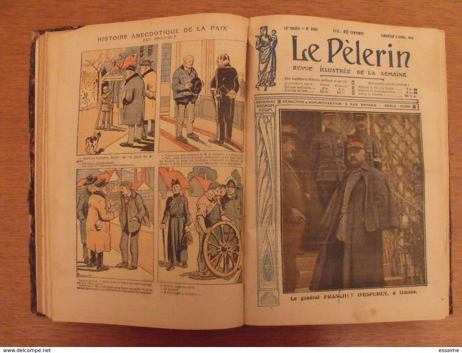 Recueil Reliure 1919. Le Pélerin. La Bonne Presse. Nombreuses Illustrations Couleurs - 1901-1940