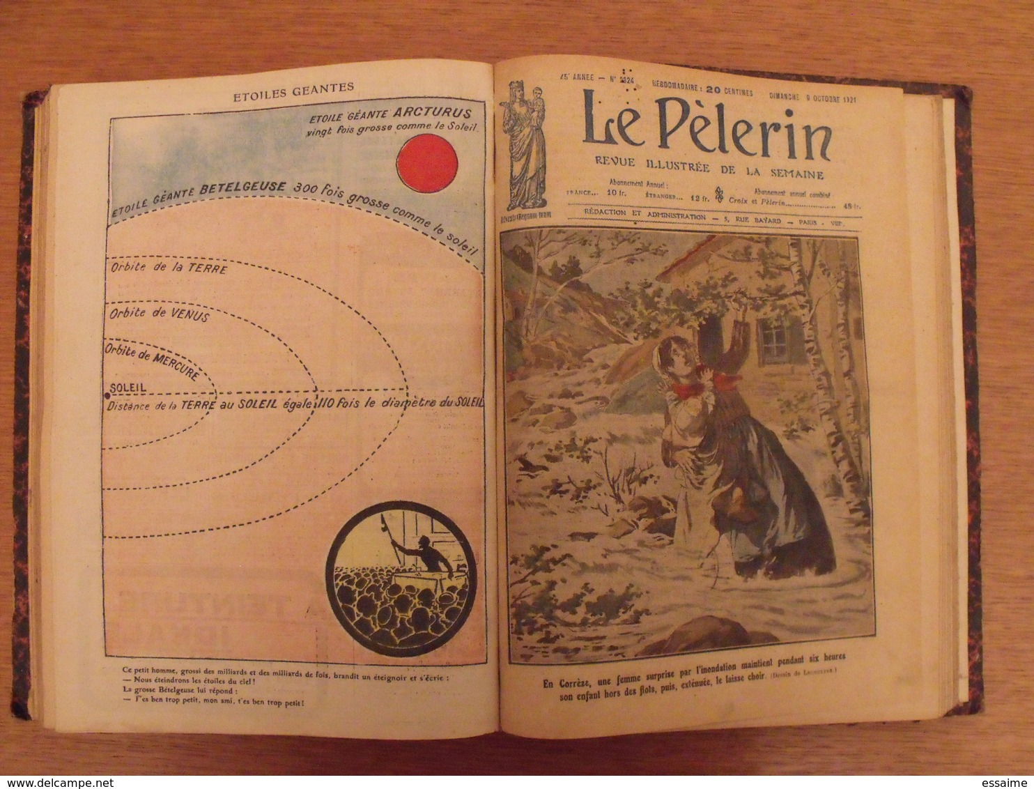 recueil reliure 1921. Le Pélerin. La bonne presse. nombreuses illustrations couleurs