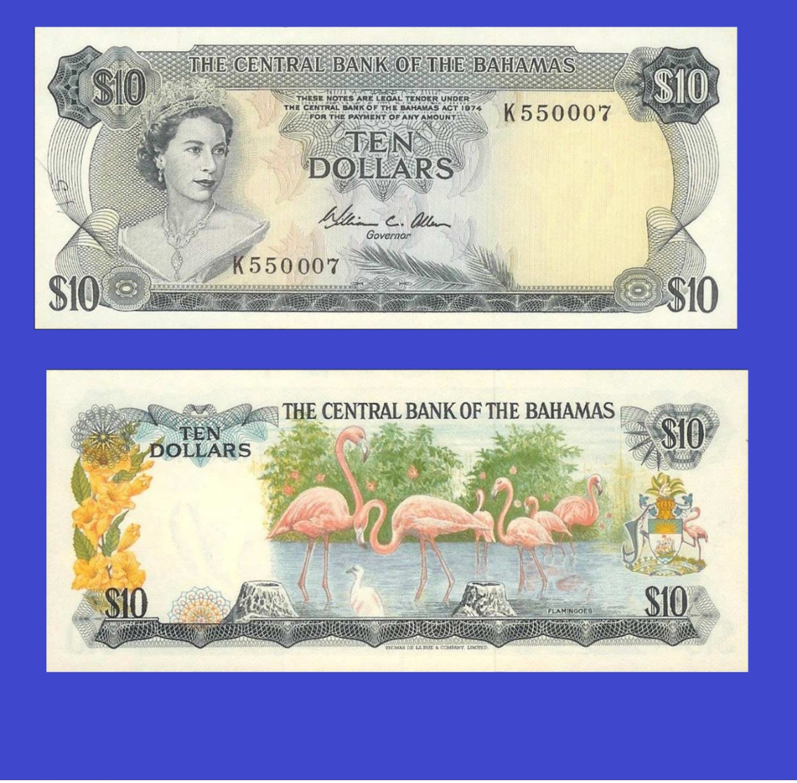 Bahamas  10    Dollar  -- 1974   -- Copy - Copy- Replica - REPRODUCTIONS - Bahamas