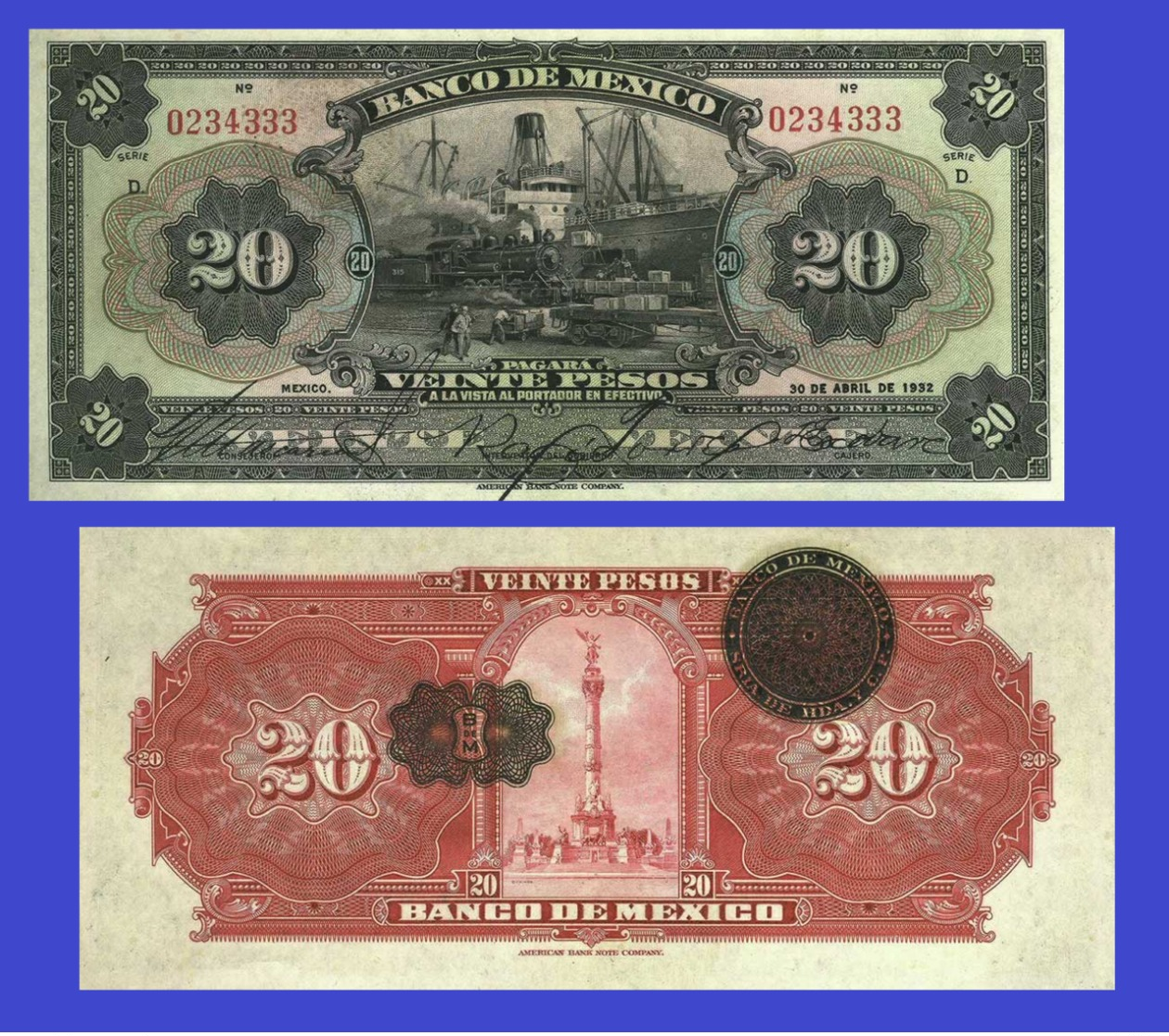 Mexico  20  Pesos 1932-- Copy - Copy- Replica - REPRODUCTIONS - Mexiko