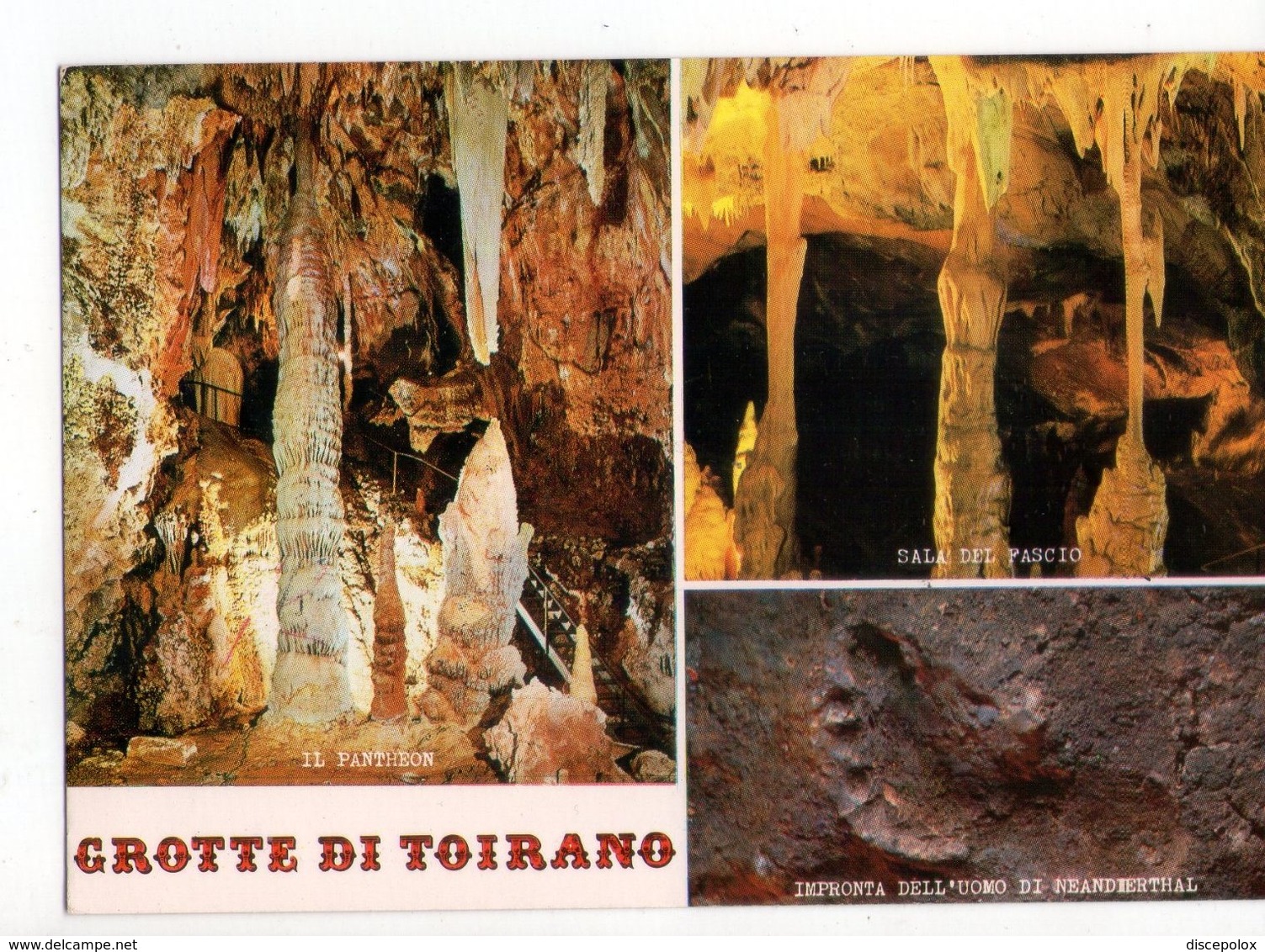 U2670 Cartolina Con L Impronta Del Uomo Di NEANDERTHAL - GROTTE DI TOIRANO (bari) _ NN CIRC. - Altri & Non Classificati