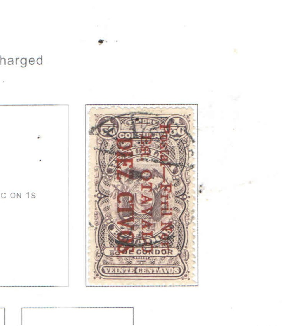 Ecuador PO 1928 Consular Stamps   Scott.296+See Scan On Scott. Page - Ecuador