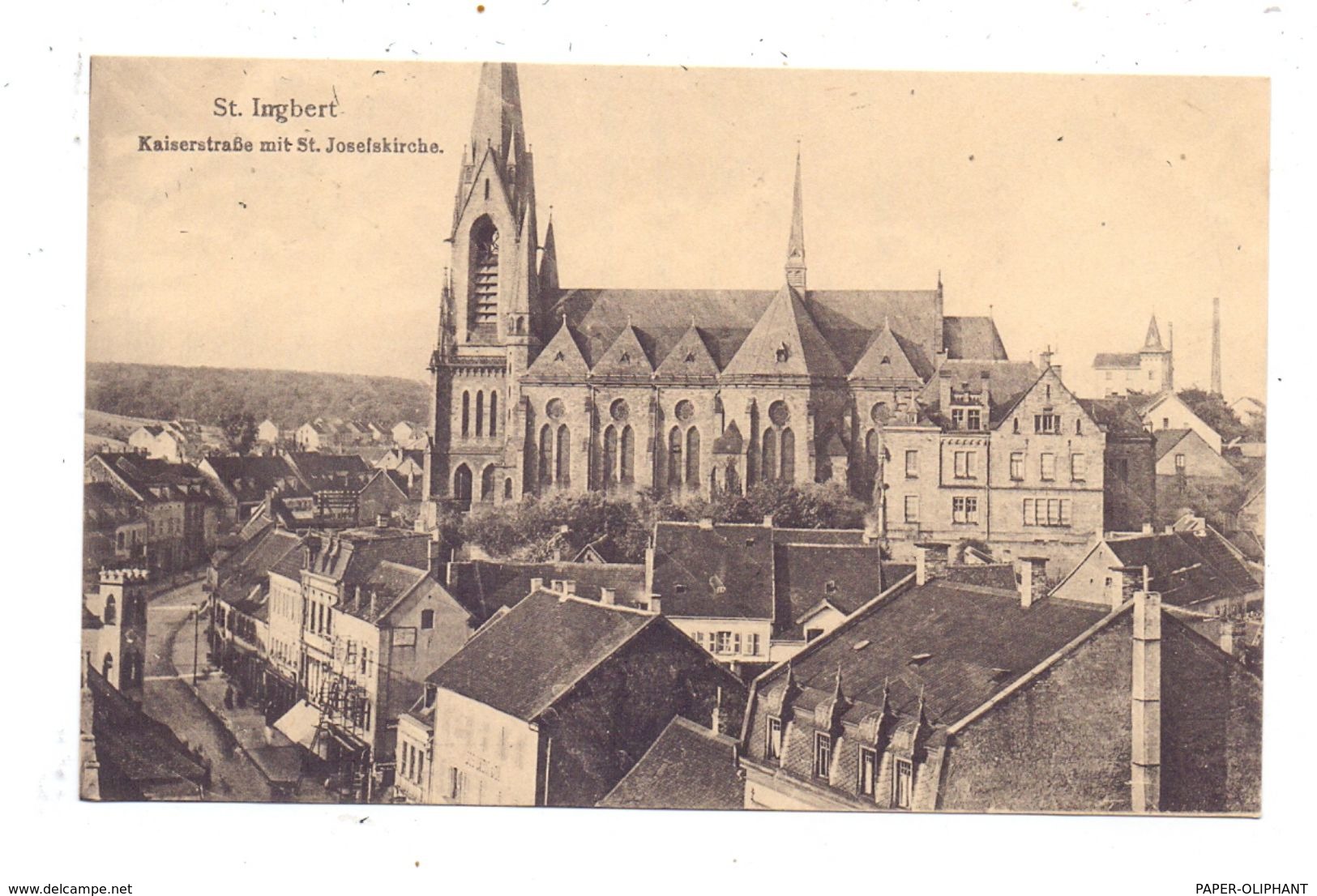 6670 ST. INGBERT, Kaiserstrasse Mit St. Josefskirche, 1919 - Saarpfalz-Kreis