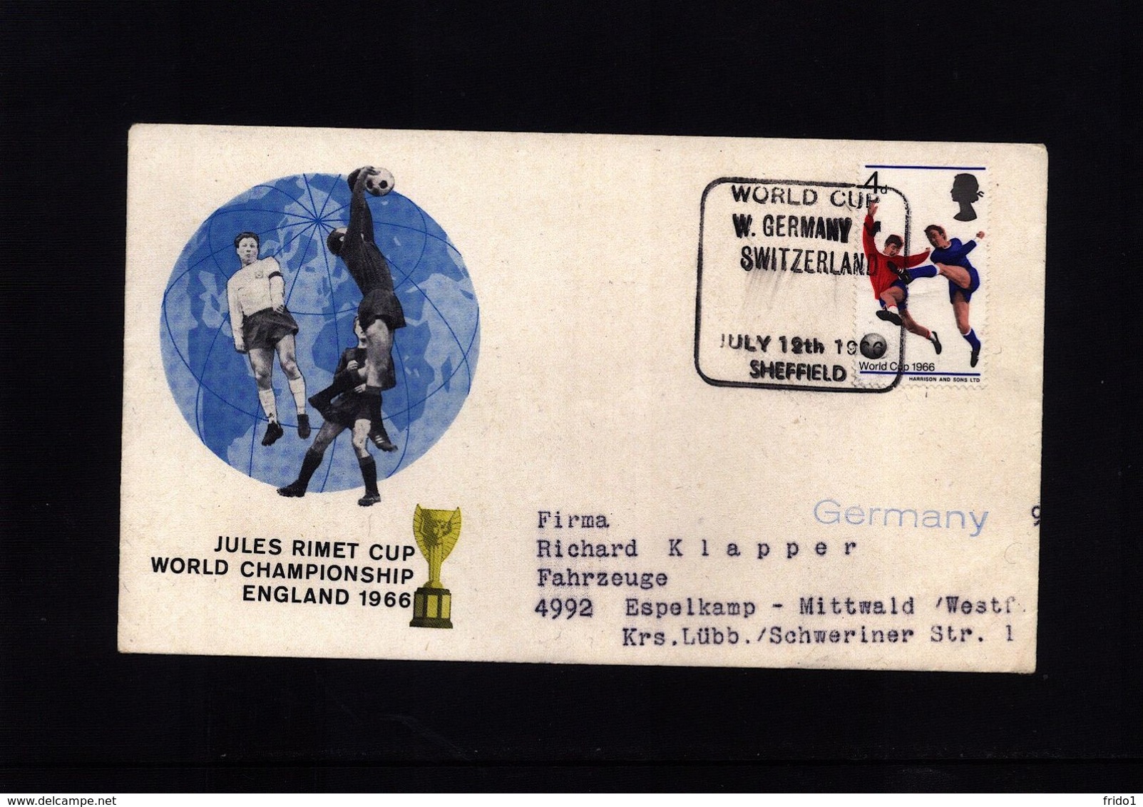 Great Britain 1966 World Cup Match W. Germany - Switzerland - 1966 – Angleterre