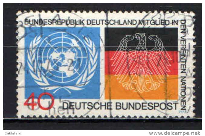 GERMANIA - 1973 - AMMISSIONE DELAL REPUBBLICA FEDERALE TEDESCA ALL'O.N.U. - USATO - Usati