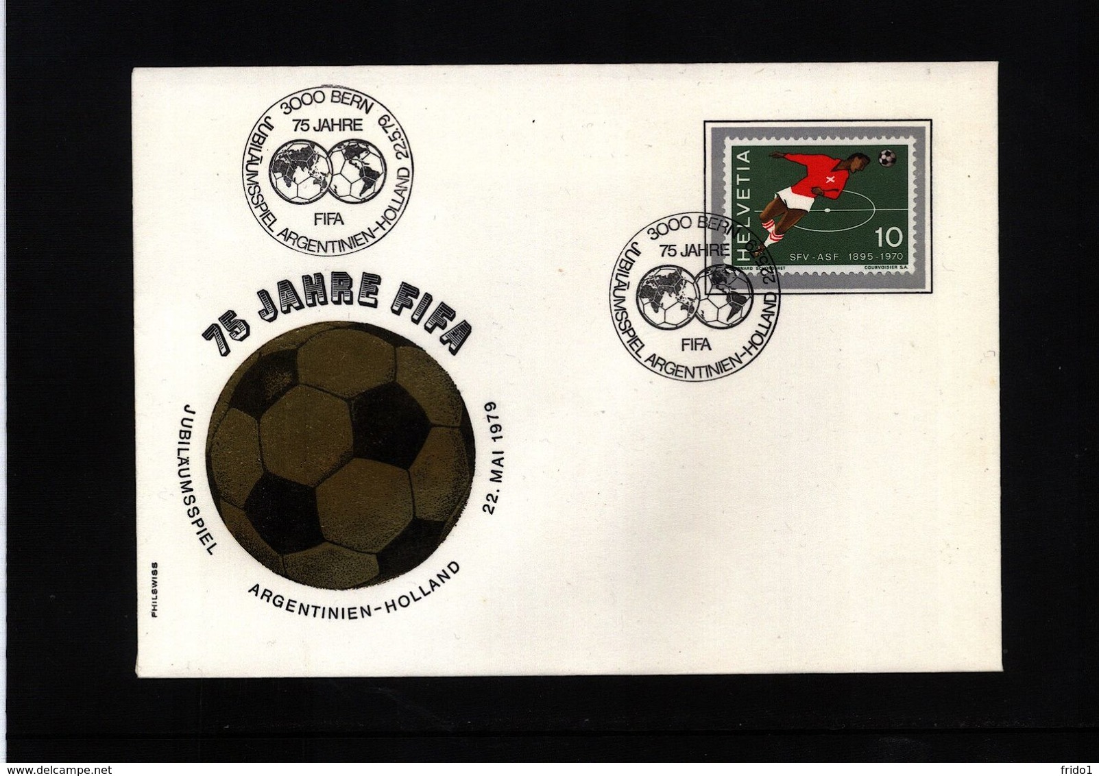 Switzerland 1979 75 Years Of FIFA Interesting Cover For Match Argentina - Netherlands - Briefe U. Dokumente