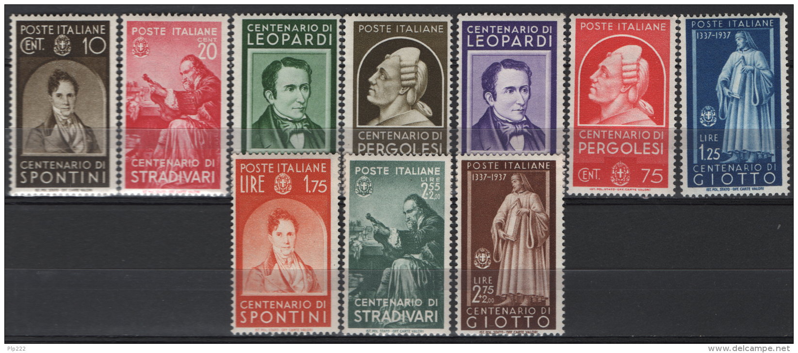 Italia Regno 1937 Sass.426/35 **/MNH VF - Nuovi