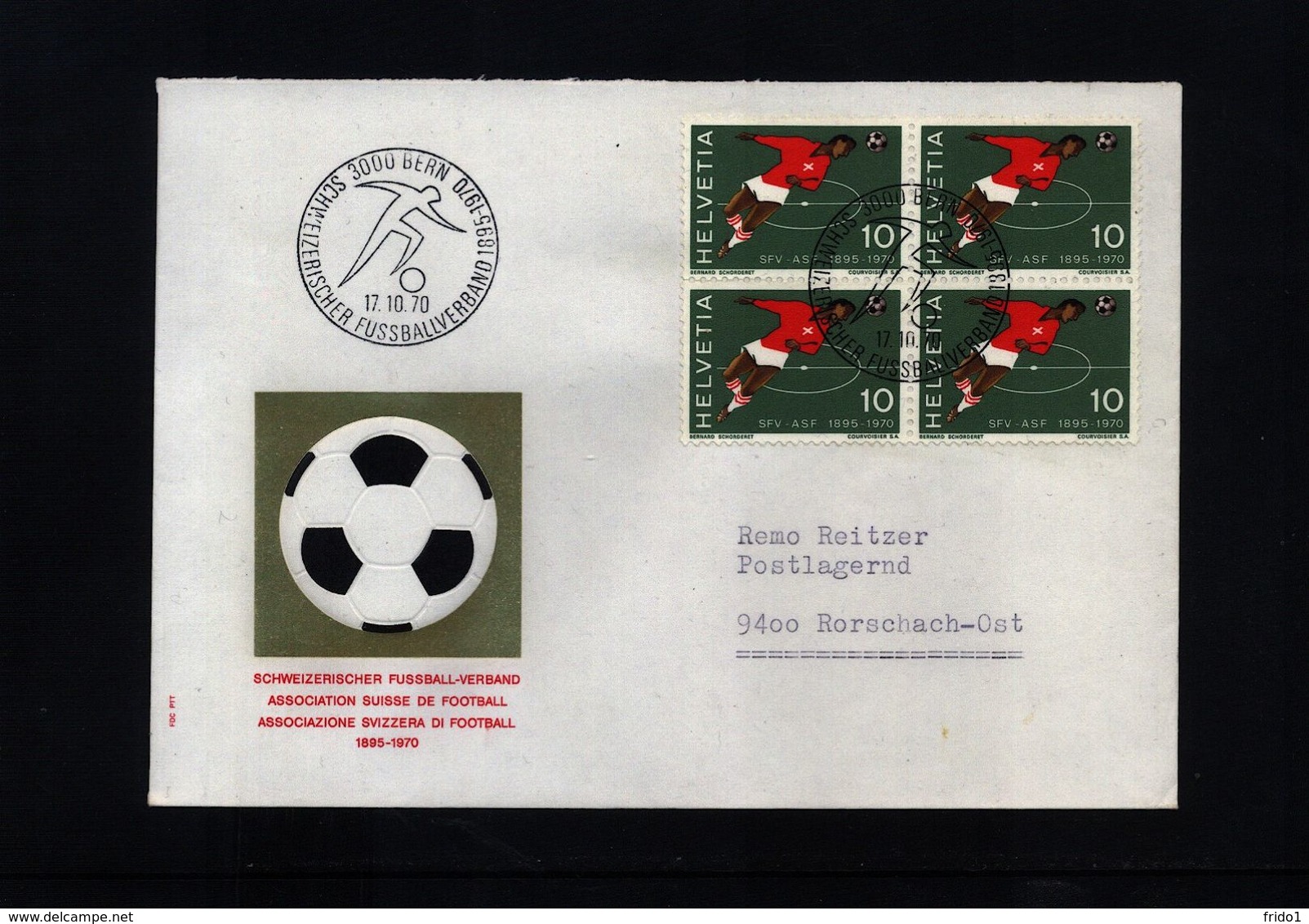 Switzerland 1970 Swiss Football Association Interesting Cover - Briefe U. Dokumente