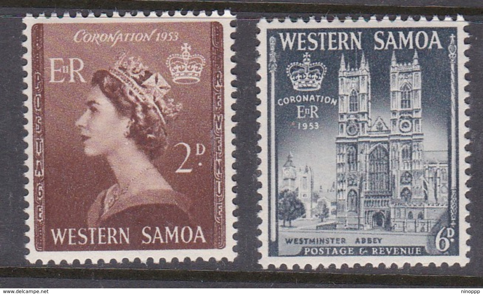 Samoa SG 229-230 1953 Coronation,mint Hinged - Samoa